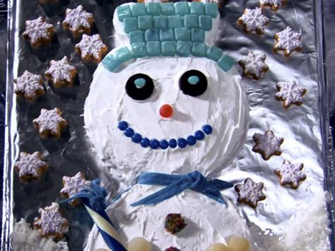 Sandra Lee's Snowman Cake