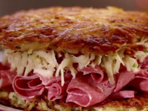 Jeff's Corned Beef on Latkes