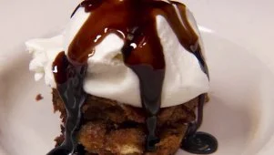 Jack and Cola Bread Pudding with Whiskey Ice Cream