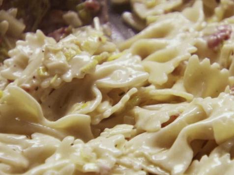 Pasta With Pancetta and Leeks