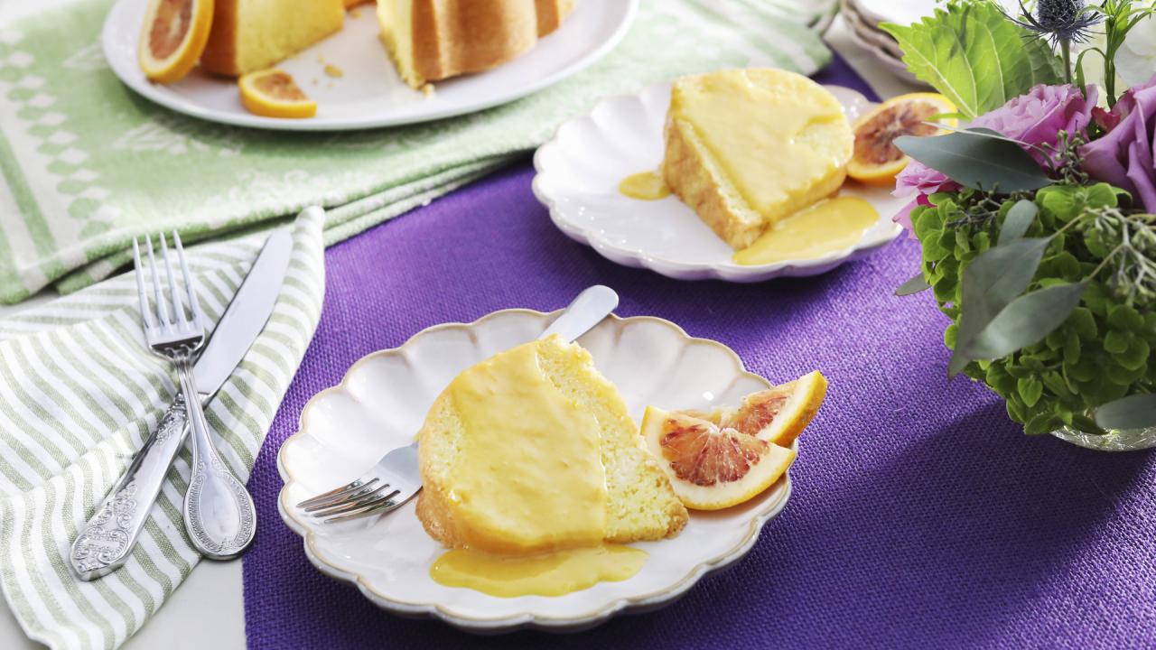 Citrus Pound Cake with Blood Orange Curd