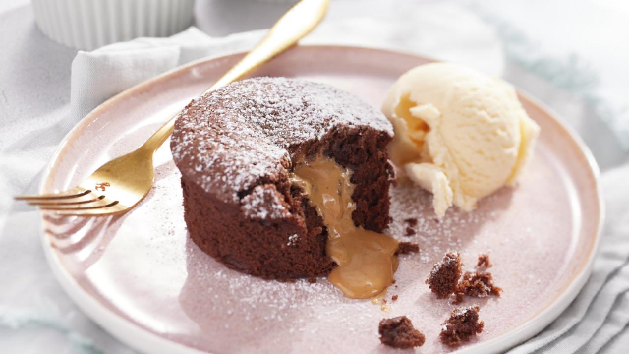 Chocolate Peanut Butter Lava Cakes