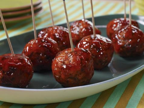 Sunny's Buffalo Chicken Meatballs with Ranchy Blue Dipping Sauce