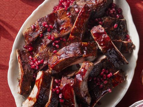 Pomegranate-Glazed Christmas Ribs
