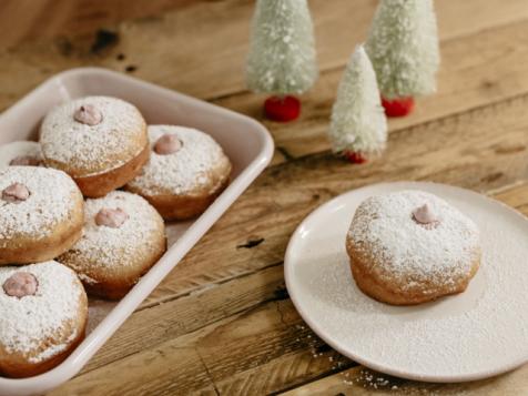 Cranberry Cream Cheese Stuffed Sufganiyot