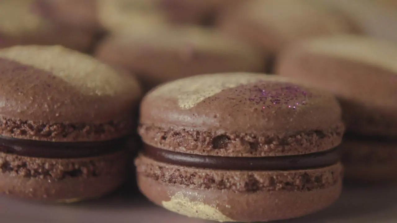 Chocolate Caramel Macarons