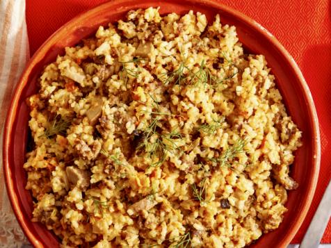 Lazy Sausage, Mushroom and Sweet Potato Rice