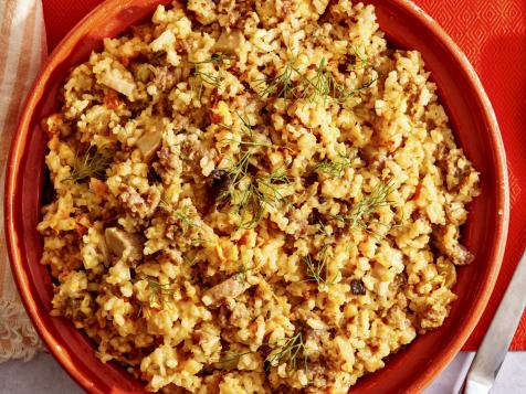 Lazy Sausage, Mushroom and Sweet Potato Rice