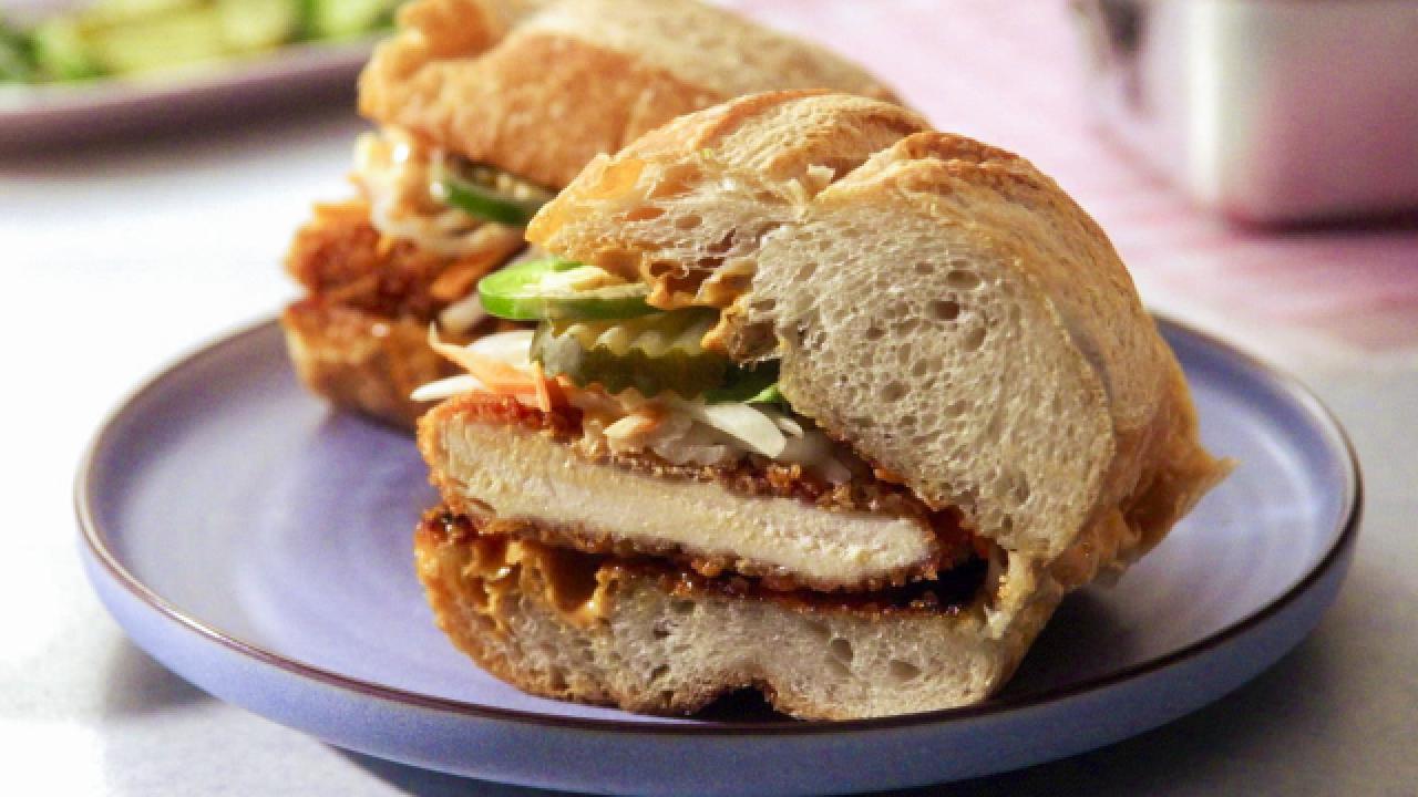 Fried Chicken Banh Mi Sandwiches