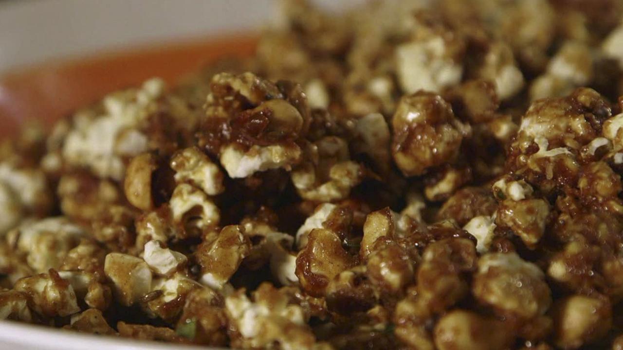 Coconut Curry Caramel Corn