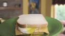 Fried Scrapple Egg Sandwich