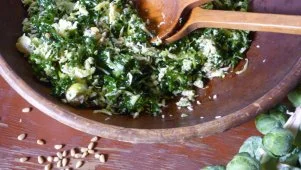 Kale and Brussels Sprout Salad