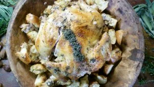 Chicken With Chestnut Breading