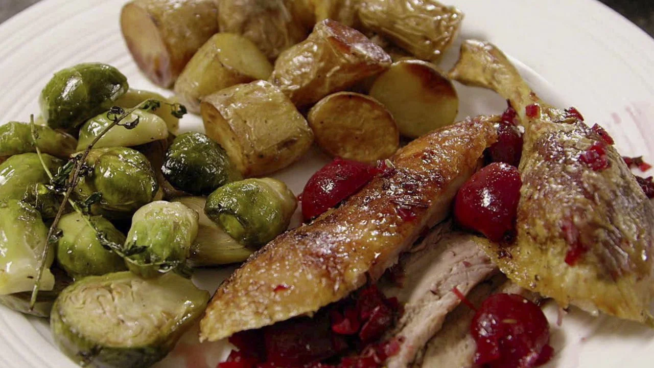 Cherry-Rosemary Roasted Duck