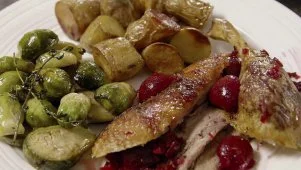 Cherry-Rosemary Roasted Duck