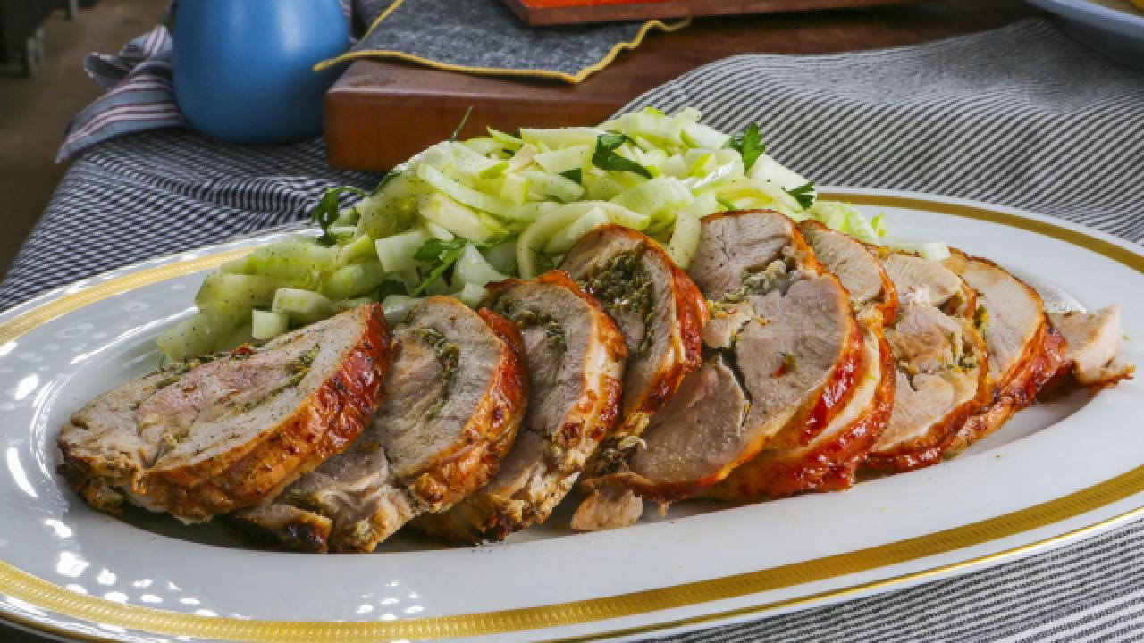 Turkey Porchetta with Fennel Apple Salad