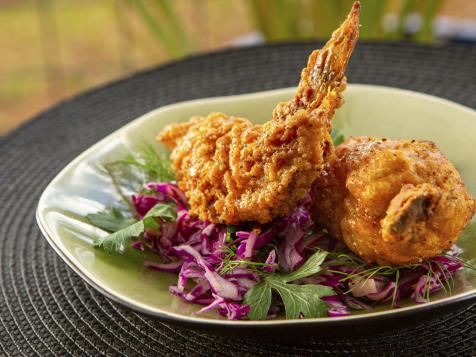 Yuzu Pepper Chicken Wings and Red Cabbage Fennel Slaw