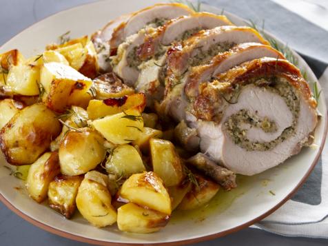 Stuffed Pork Loin with Potatoes