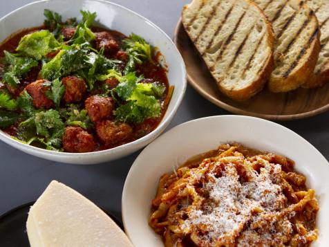 Busiate with Meatballs Pomodoro