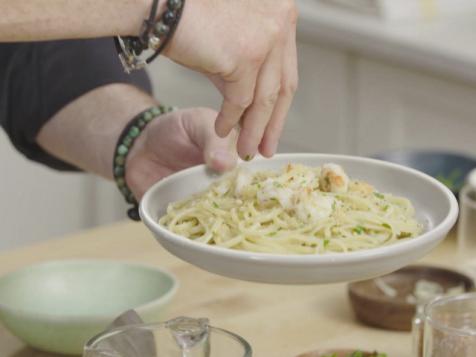 Linguine Aglio e Olio with Shrimp