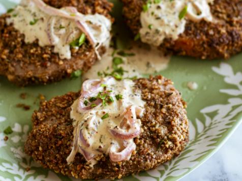 Pecan Crusted Pork Chops with Whiskey Cream Sauce