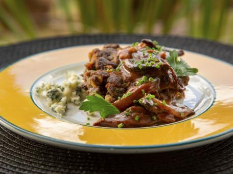 Steak Haché with Onion and Blue Cheese