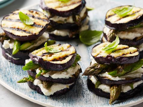 Eggplant and Asparagus Stacks