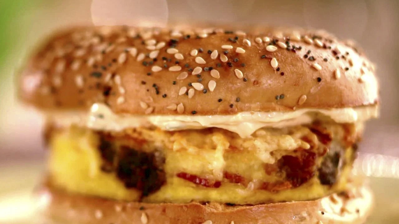 Kitchen Sink Frittata Bagel Sandwich