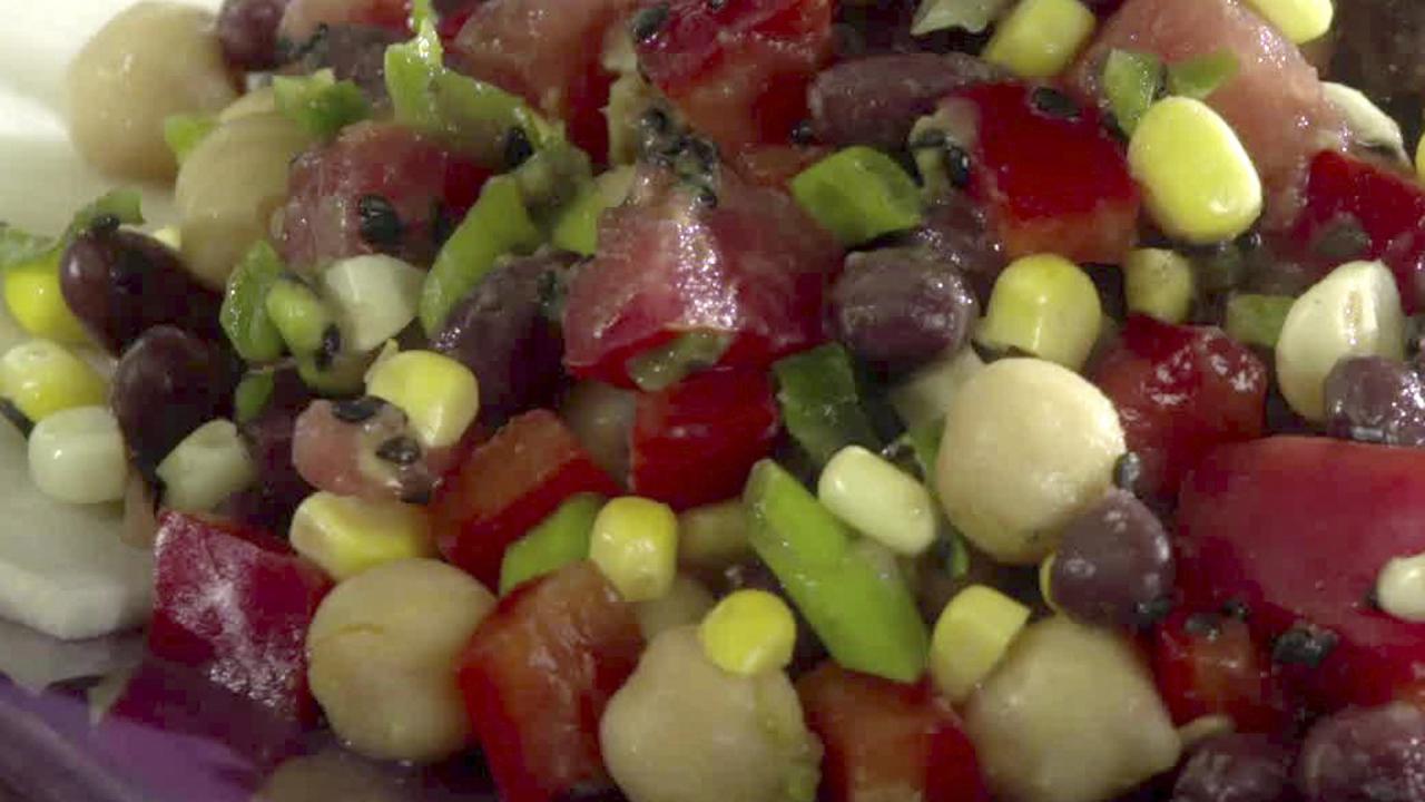 Black Bean Chickpea Salad
