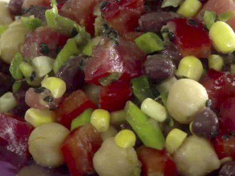 Black Bean Chickpea Salad