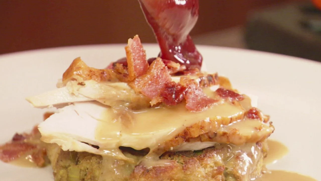 Turkey Stuffing Patty Sandwich