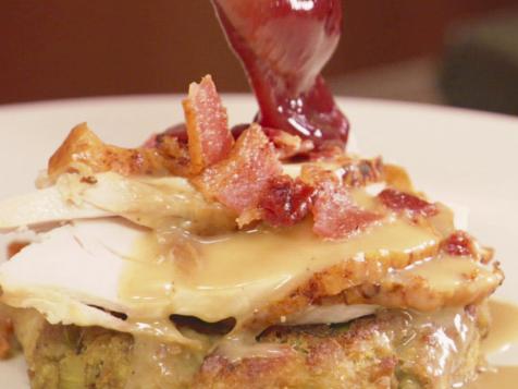 Turkey Stuffing Patty Sandwich