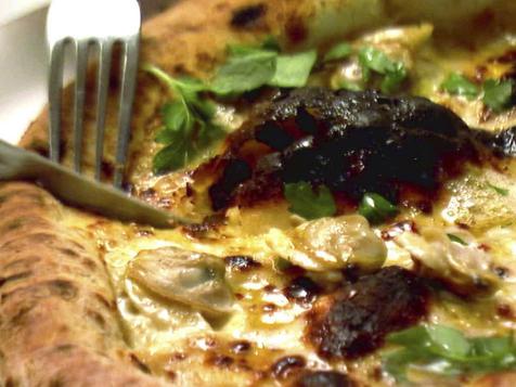 Clam-and-Chilies-Topped Pizza