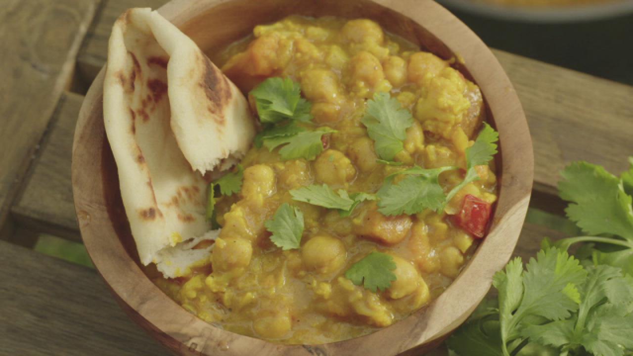 Camping Dutch Oven Curried Vegetables and Chickpeas