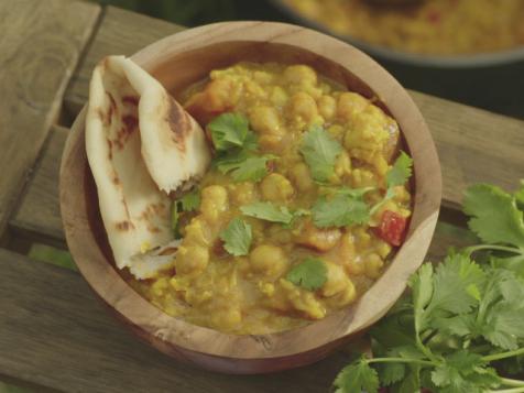 Camping Dutch Oven Curried Vegetables and Chickpeas