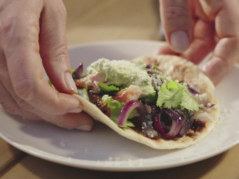 Grilled Salmon Tacos with Avocado Crema