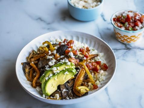Mushroom and Squash Fajita Bowls