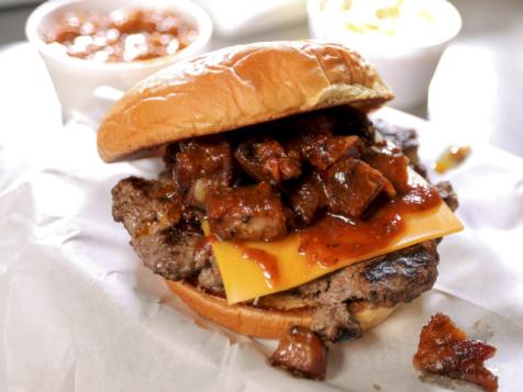 Boss Burger with Rib Candy and Spicy Carolina Sauce