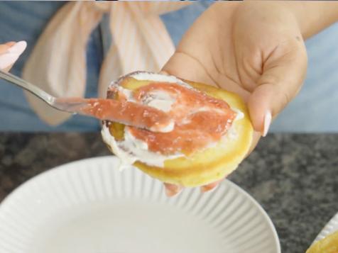 Hoe Cakes with Strawberry Rhubarb Jam