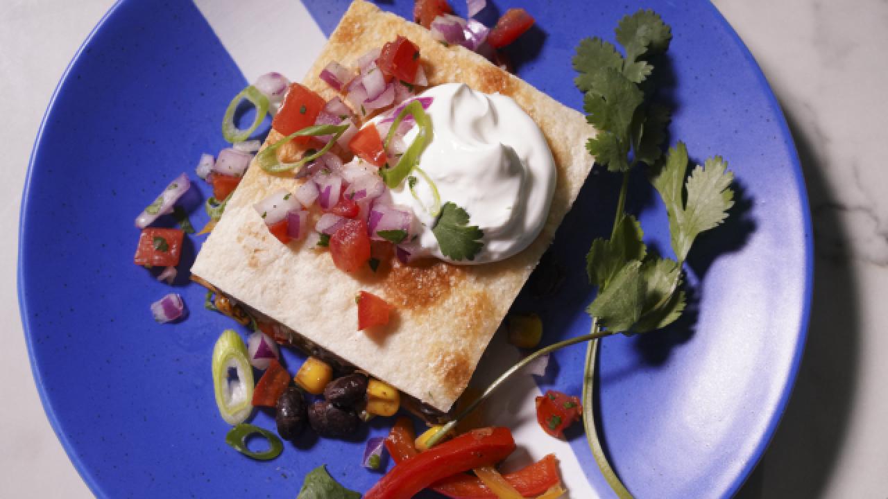 Sheet Pan Black Bean Quesadilla