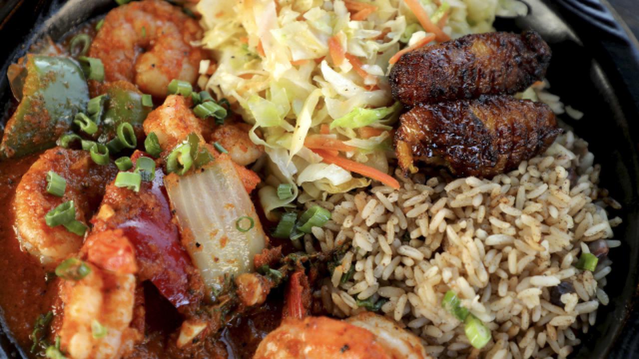 Rundown Shrimp at The Jerk Shack
