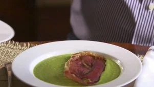 Ina's Creamy Pea With Ham Soup