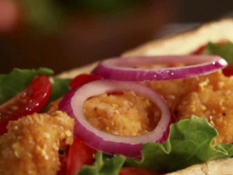 Spicy Shrimp Po' Boy On a Bun