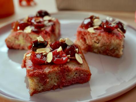 Basbousa with Cherry Compote
