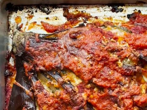 Hasselback Greek Eggplant