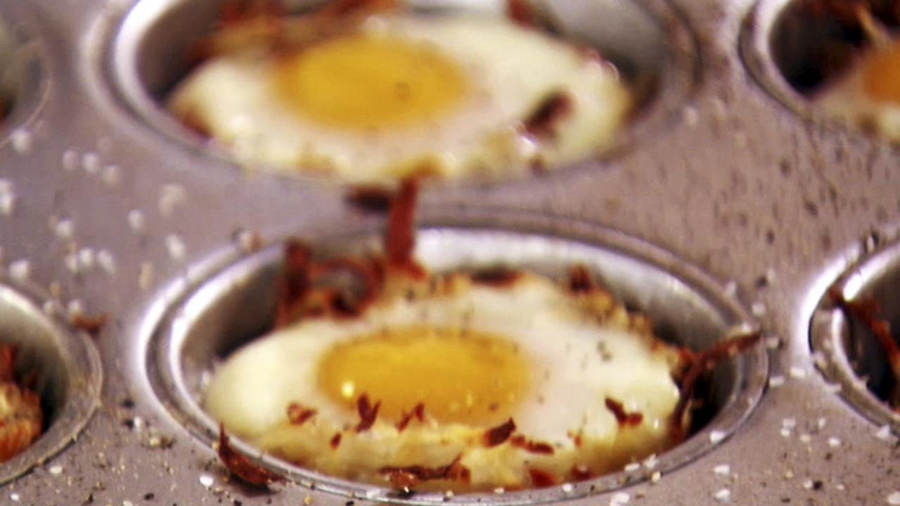 Baked Eggs in Potato Nests