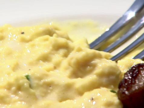 Slow-Cooked Scrambled Eggs with Goat Cheese