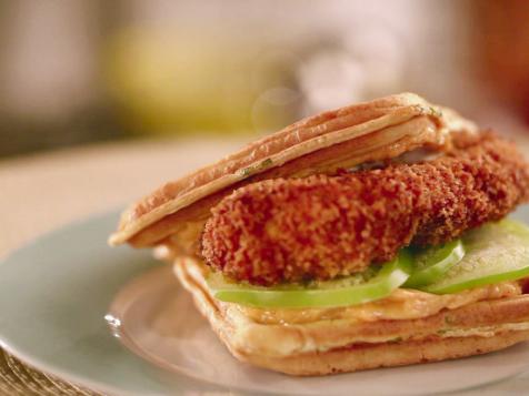 Crispy Chicken Waffle Sandwich