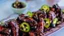Sticky Blueberry Wings