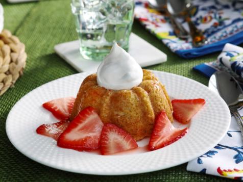Buttercake with Macerated Strawberries and a Butter Soak